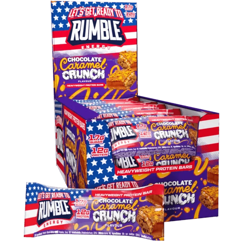 Chocolate Caramel Crunch Heavyweight Protein Bars - Let's Get Ready To Rumble Energy